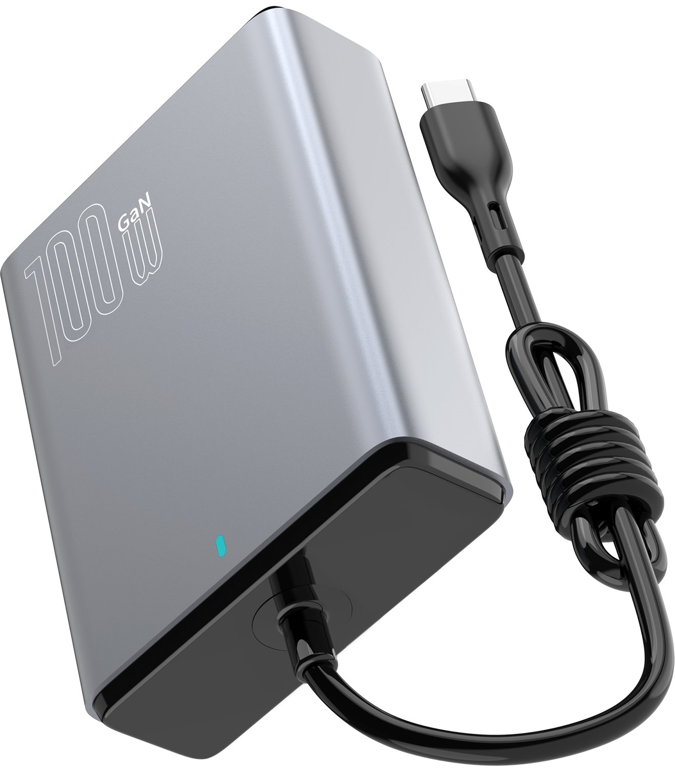 S-PA-108 100W  GaN Smart Desktop Charger (cord attached）