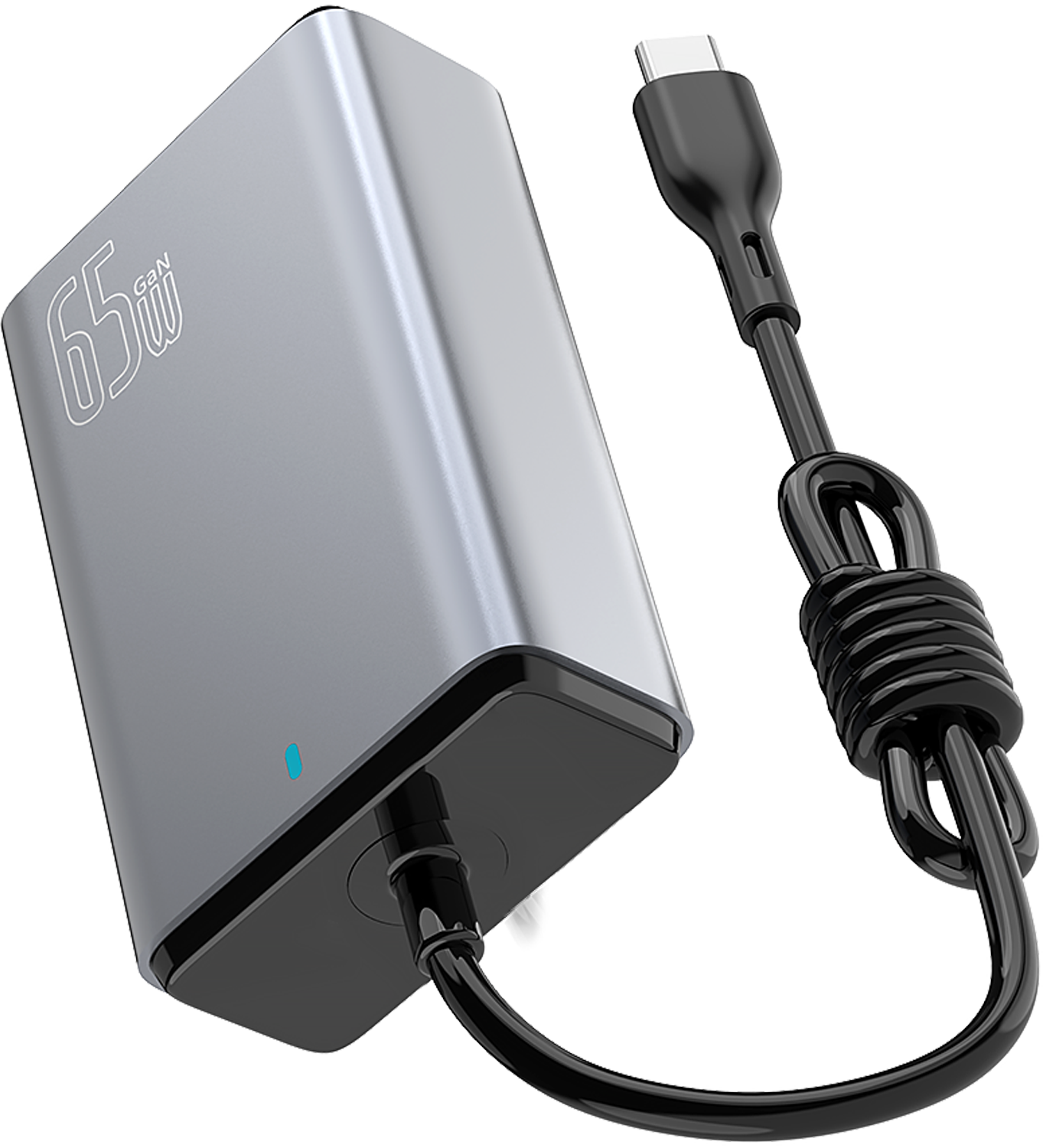 S-PA-107B 65W GaN Smart Desktop Charger (cord attached)