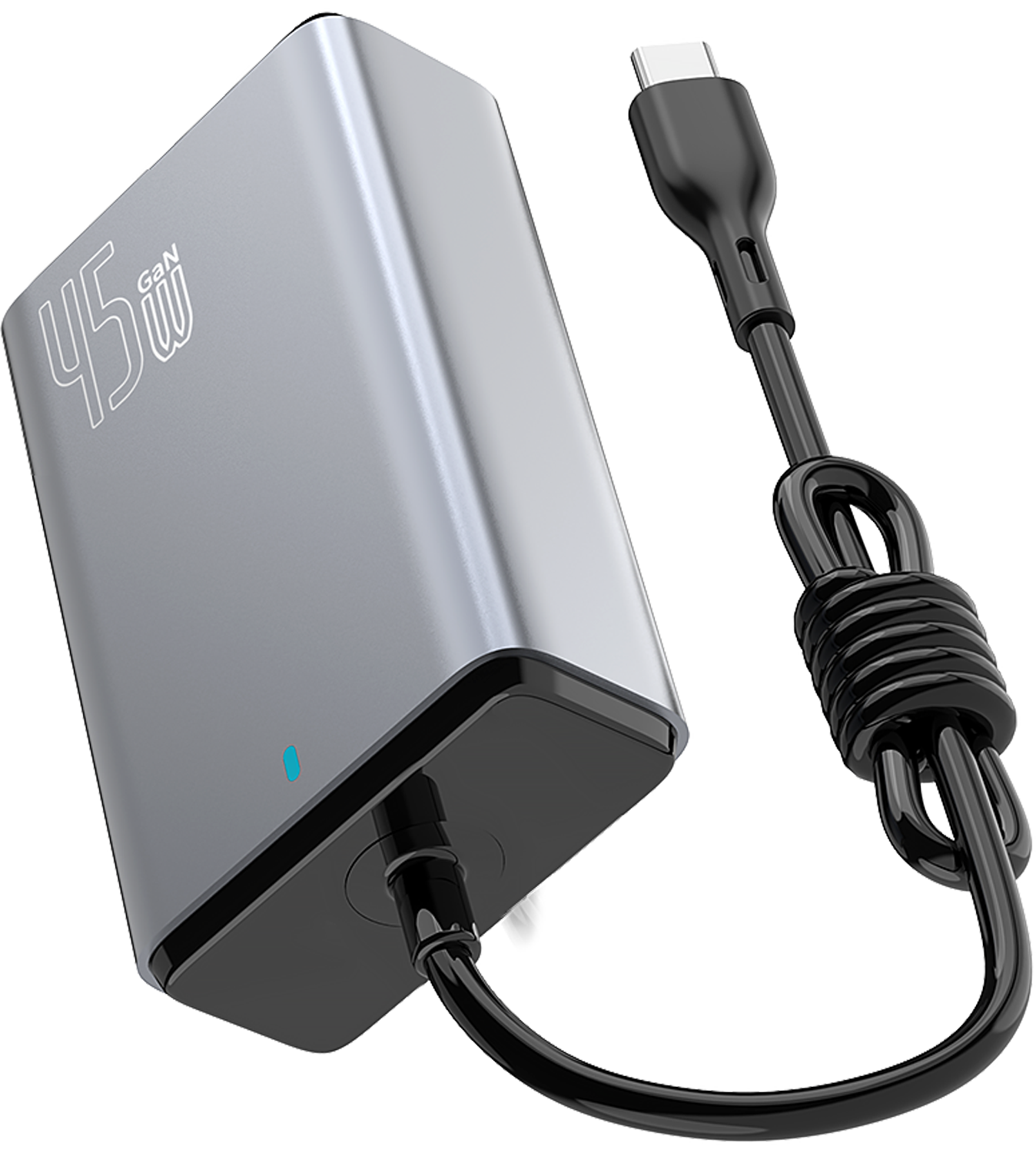 S-PA-107A 45W GaN Smart Desktop Charger (cord attached)